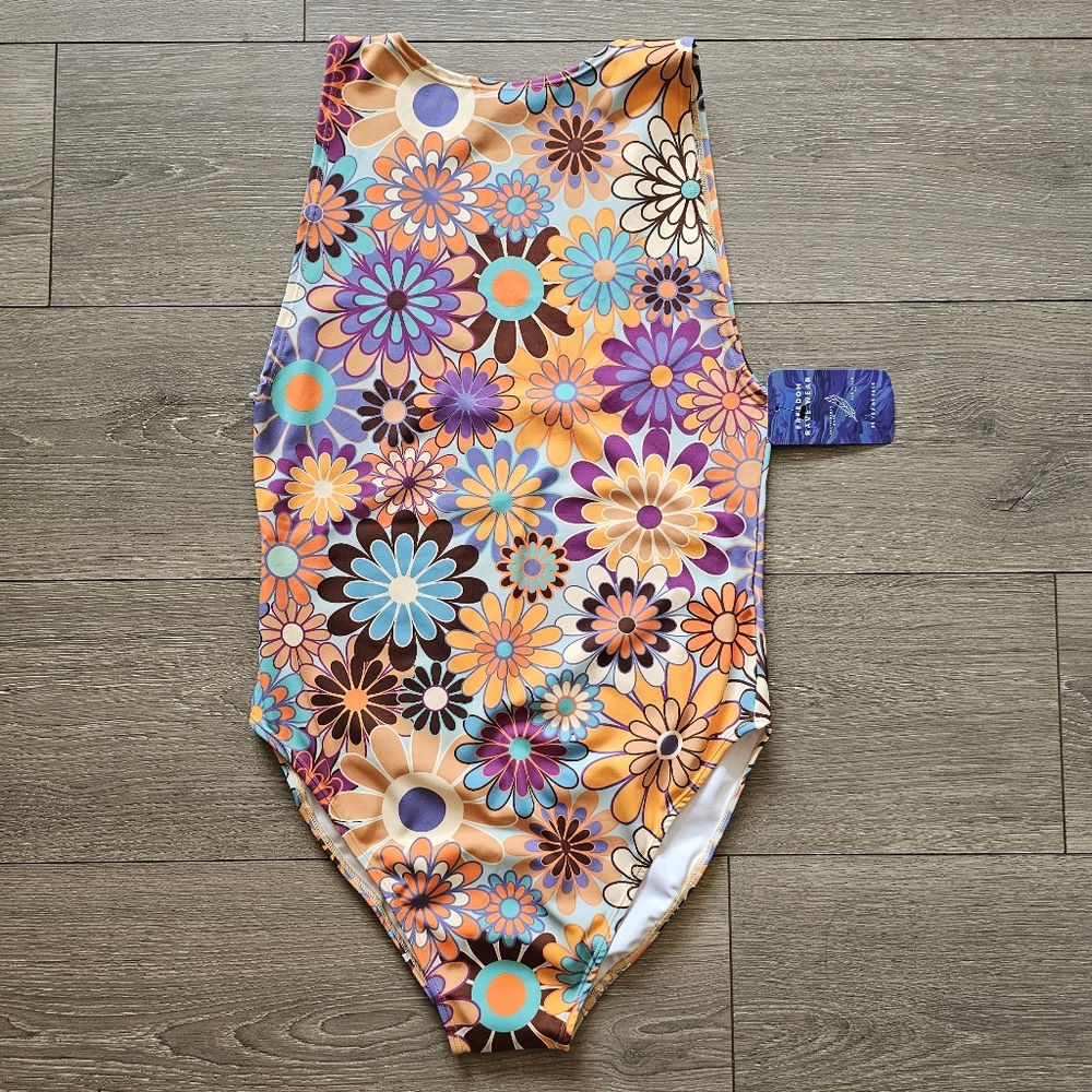 Freedom Rave Wear Vintage Bloom Extra Coverage Sideboob Bodysuit
